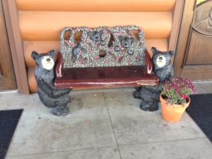 Grey Wolf bench